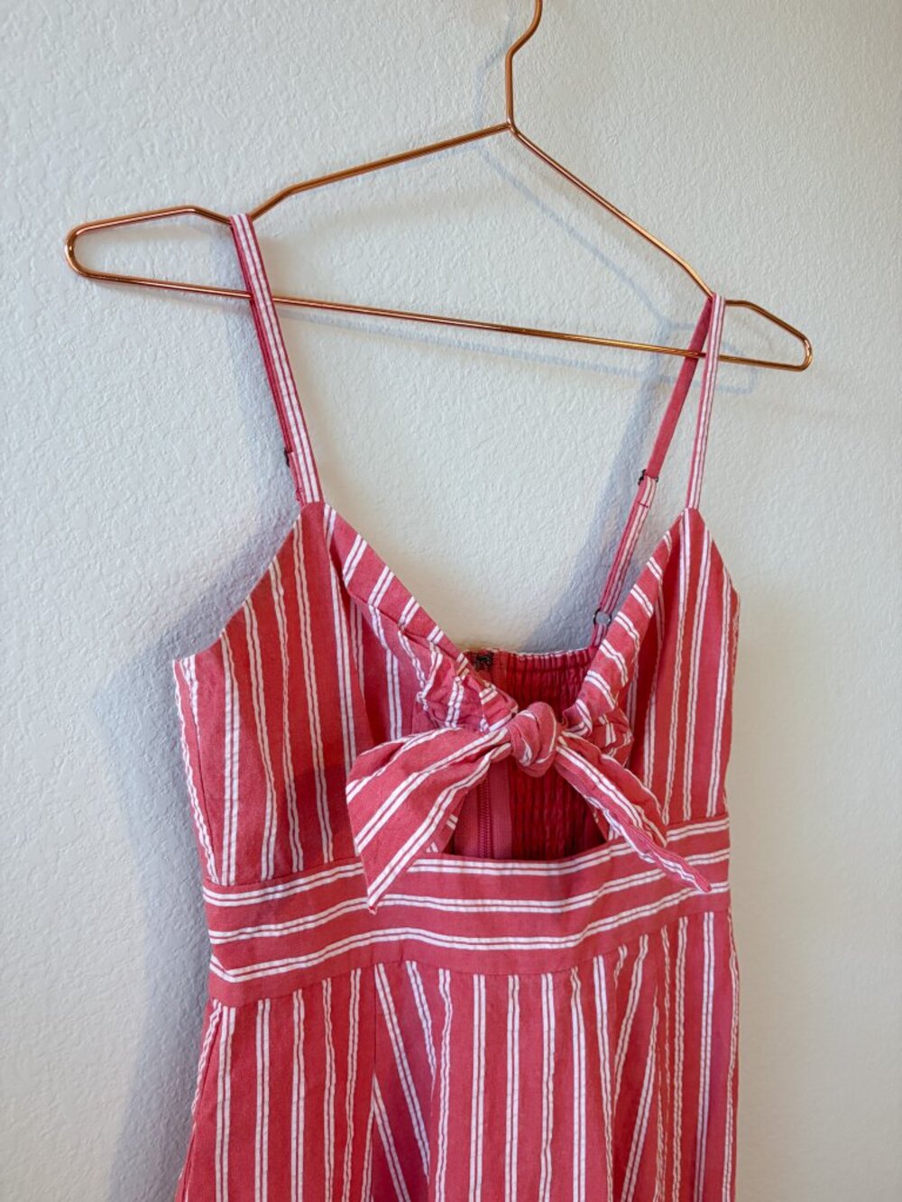 Rachel Roy Coral Striped Midi Dress Size S - Picture 7 of 7
